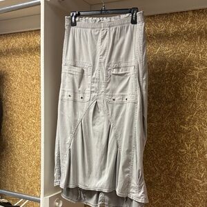 XCVI Light Gray Elastic Waistband Skirt